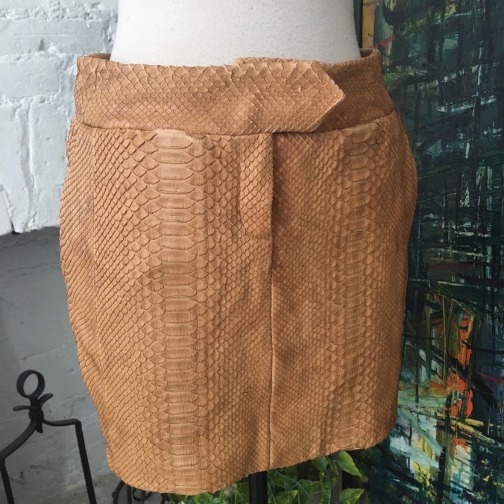 Vintage Borbonese Genuine Python Snakeskin Skirt - image 4